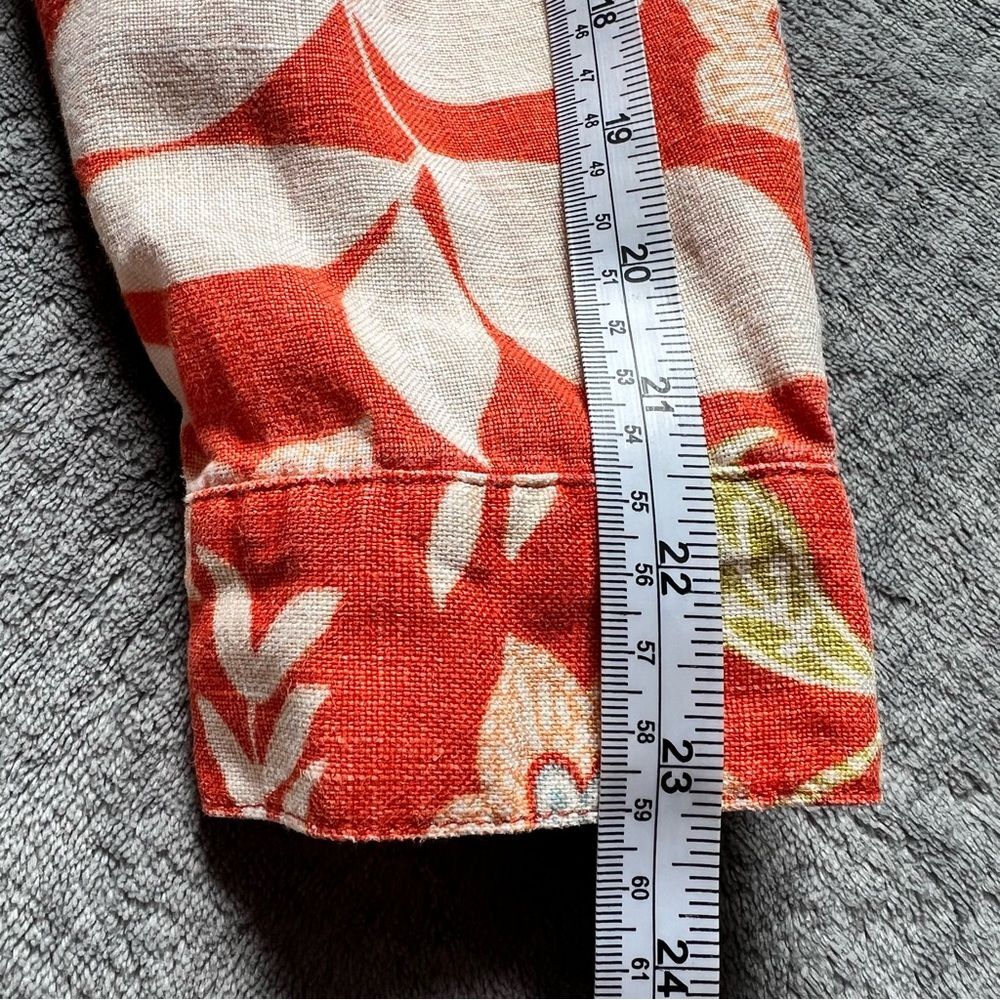 Spiegel Red/Orange Floral Button Down Shirt - Picture 11 of 16